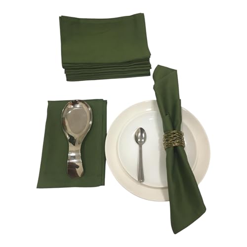 Penguin Home Set of 12 Reusable Cloth Napkins 45 x 45 cm (17"X17") 100% Cotton, Solid Dyed Twill Weave, Soft and Durable - Image 3
