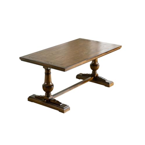 JITUIHOM Dining Room Table Home Oak Rectangular Dining Table Villa Homestay Flower Study Desk