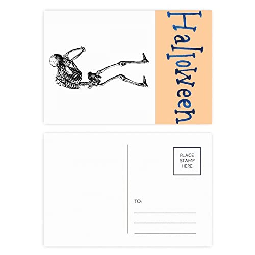 Cartes postales d'Halloween lot de 20 squelette pour invitations prêtes