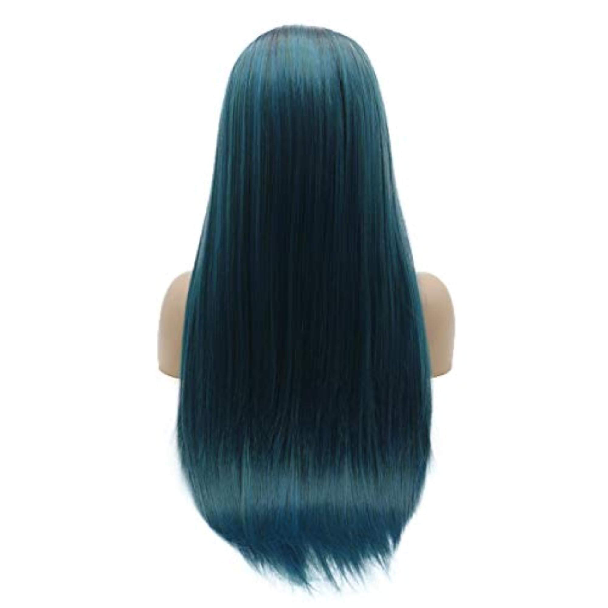 Lace Front Synthetic Wig, Ombre Blue Green Mix