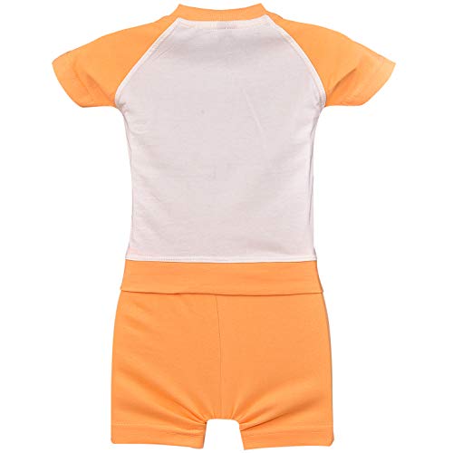 Image of Wish Karo Unisex Clothing Sets for Boys & Baby Girls-(bt23org Orange 0-3mths)