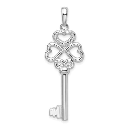 Pendentif clé cœur en argent 925 pour sublimer vos tenues d'été