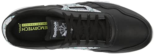 Reebok Women's Classic Harman Run Sneaker, Black/White/Lucid Lilac, 5.5 Medium US