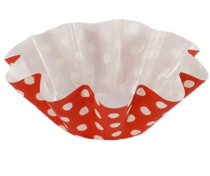 Floret Brioche Cup, RED with White Dots Disposable