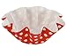 Floret Brioche Cup, RED with White Dots Disposable, Bake and serve brioche floret paper baking cups self- standing mold, -100 pc.