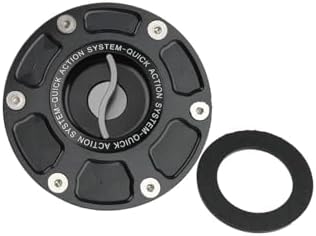 Gas Fuel Tank Cap Quick Release Motorcycle Tank Fuel Cap Gas Case Fit for Speed Triple 955I Street Triple 675 R 765 Daytona 675 Tiger 1050 800 (Titanium-S)