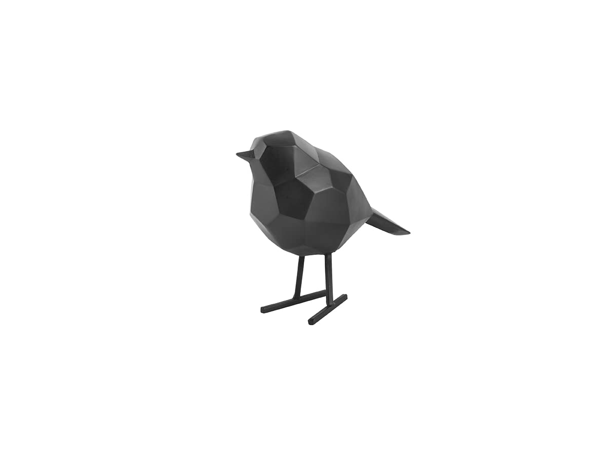 Present Time Black - Small Origami Bird Statue