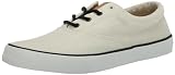 Sperry Men's Striper II CVO Seacycled Sneaker, White Slubby Linen, 9.5