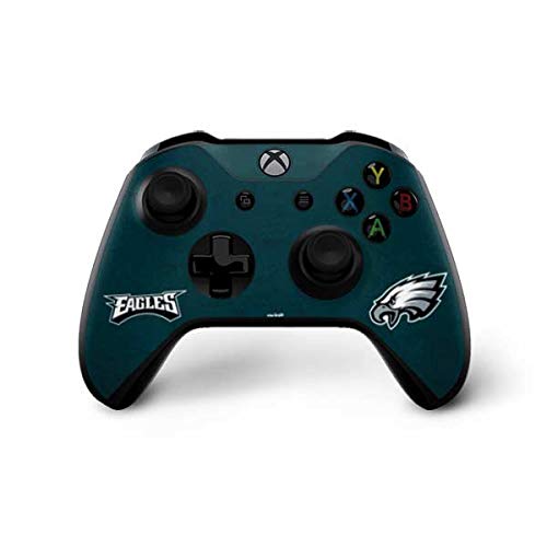 Skinit Decal Gaming Skin Compatible with Xbox One X Controller - Officially Licensed NFL Philadelphia Eagles Distressed Design