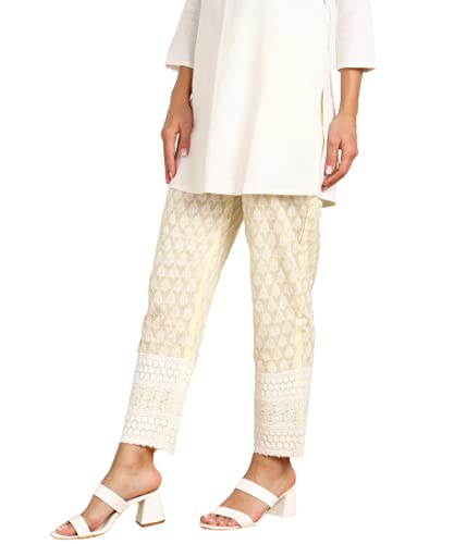 SWAGG INDIAWomen's Regular Fit Cotton Blend Trousers (SSIPANT1 PEACH)