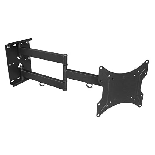 DRALINSTRUMENTS Universell TV-väggmontering för 16–40 tum (39,6-101,6 cm) – utdragbar upp till 65 cm svängbart lutbord – Montering för LED LCD 3D HD plasma-TV – VESA 100 200 svart Modell: L22B