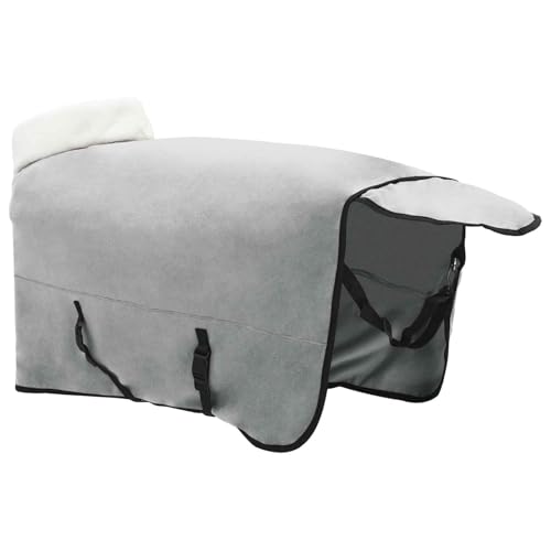 Manta para caballo verde oscuro de 135 cm forro polar ajustable 4