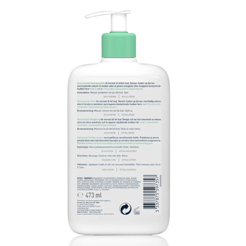 Cerave Foaming Cleanser for Normal to Oily Skin with Hyaluronic Acid