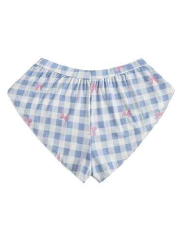 Image of MakeMeChic Women's Pajama Bottoms Floral Print Tie Front Micro Short Side Slit Summer Lounge Shorts