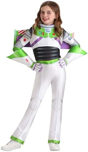 Authentic Disney Pixar Buzz Lightyear Girls Costume - Kids Jumpsu...