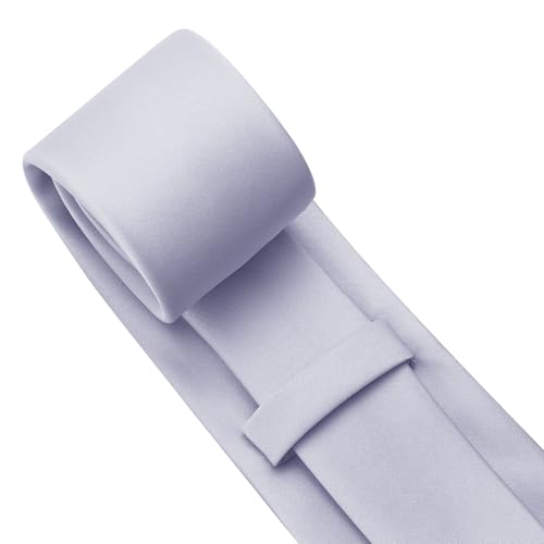 Image of KOOELLE Men's Ties Solid Pure Color Plain Neckties Formal Black Ties For Men