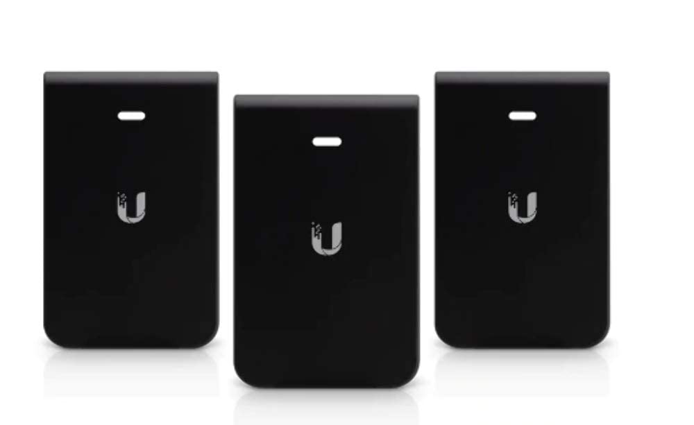 Ubiquiti Networks UniFi in-Wall HD Covers, Black, 3-Pack, Wall Mount, Plastic, Compatible with Access Point