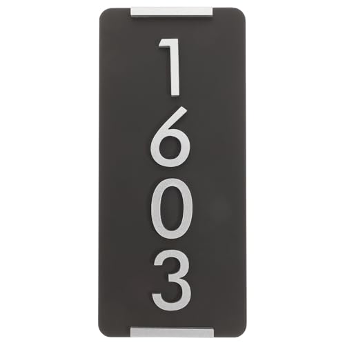 DOITOOL Targa Numero Civico in Materiale Antiruggine per Casa e Ufficio Targhetta Indirizzo Chiara e Resistente per Porte Cassetta Postale e Spazi Pubblici