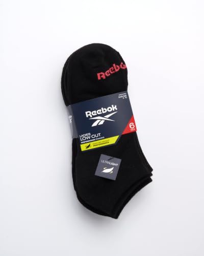 Image of Reebok Womens Low Cut Socks 6 Pack Lightweight Performance Athletic Socks | Performance Stretch, Lightweight and Breathable Toe Seam with Arch Support