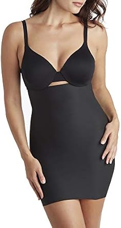 TC Fine Intimates Women's Sleek Essentials Hi-Waist Half Slip, 4736, Black, 2X