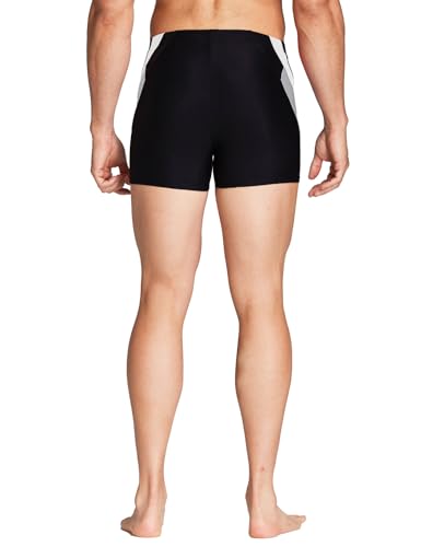 baleaf Men's Square Leg Athletic Swim Jammers Durable Training Splice Team Swimsuit3