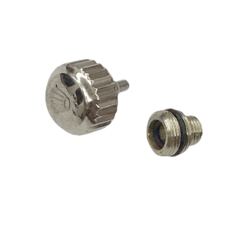  ROUHO Corona 7,0 x 4,2 mm per Orologi - Accessori e Parti di Movimento in Metallo per Rolex - Argento
