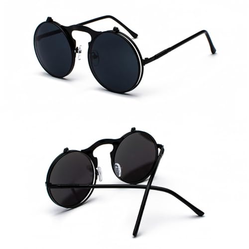 Lunettes steampunk avec protection UV400 totale et verres doubles rabattables