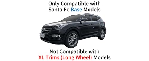 AUTOCLOVER Black Diamond Side Window Vent Visor 6 Piece Set for Hyundai Santafe 2015 2016 2017