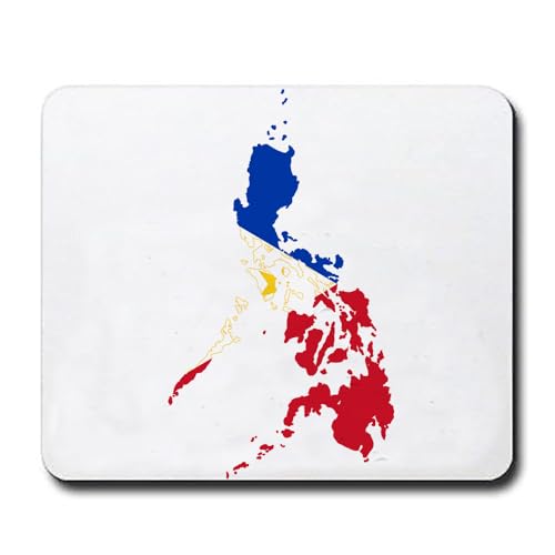 FaceYee Tapis de souris Motif drapeau des Philippines sur carte Accessoires de bureau 240 x 200 x 4 mm Couleur : Philippines