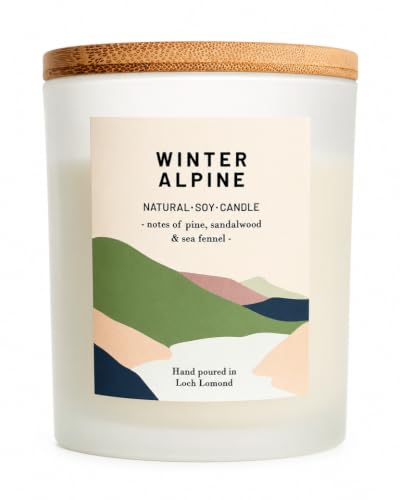 Image of Ocoee House | Luxury Scented Soy Wax Candles. Hand Poured in Loch Lomond, Scotland. Organic & Vegan (+8 Scent Options, x2 Sizes) Winter Alpine, Single Wick - 450g