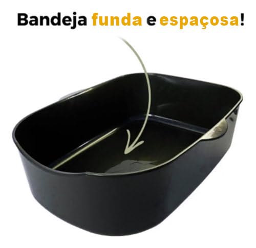 Caixa de Areia Banheiro Grande Furba Sandbox Fechada Para Gatos Preto