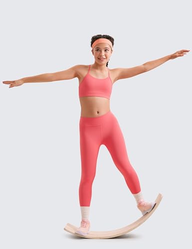 Image of CRZ YOGA Girls Butterluxe Y Back Sports Bra | Light Support, Removable Pads, Yoga, Athletic, Extremely Soft, Scoop Neck, Spaghetti Straps, for Teen