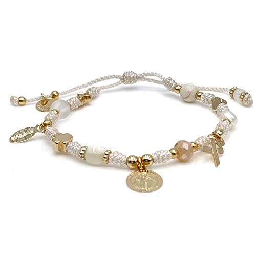 St Jude Thaddeus Blessed Bracelet for Health Pray Saint of Hope and Impossible Causes Pulsera de San Judas Adjustable Religious Jewelry for Women and Teenagers4