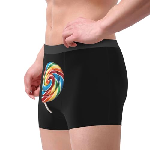 lollipop print Men's Boxer Briefs,men's Underwear,gifts for men,Comfortable, breathable and soft4
