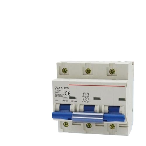 Disjoncteur DZ47-100 3P 400V 100A interrupteur air type D pour tableau C45