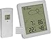 Produktbild TFA Dostmann Wetterstation Funk Clear, 35.1168.02, mit Außensensor, Temperatur und Luftfeuchtigkeit innen und außen, Wettervorhersage mit Luftdruck und Symbolen, digital, kompakt (weiß mit Batterien)