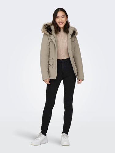 ONLY Damen Langer ONLNEWSTARLINE AW Parka CC OTW 15297128,Weathered Teak,L – Ansicht 6