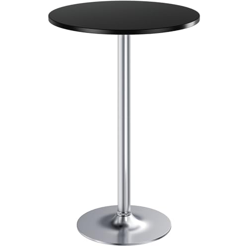 Furmax Bistro Pub Table Round Bar Height Cocktail Table Metal