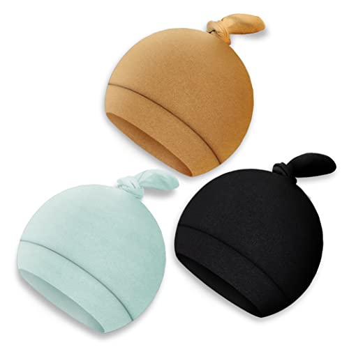 KiddyCare Gorro Bebé para Recién Nacido - Sombrero Algodón Orgánico Gots para Bebés Niño y Niña de 0 a 3 Meses - Esenciales para el Bebé Recién Nacido