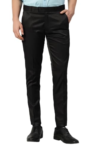 Image of Vogaan Formal Pant with Expandable Waist for Men | Men's Cotton Regular Fit Flat Front Pant for Party and Casual Wear