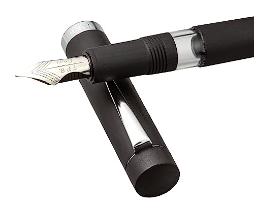 FPR Jaipur V2 Fountain Pens for Writing – Piston Filled Refillable & Stainless Steel Ultra Flex Nib Calligraphy Fountain Pens Features Acrylic or Ebonite Body-Luxury Pens w/Clutchless Design