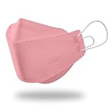BOTN M size Pink Color 10Pcs KF94 Protective and Safety Mask, 4-Layer Filter and 3D Design, Adjustab