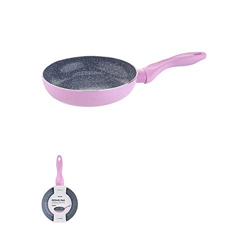 Image of MINISO 240mm Ceramic Coated Non-Stick Wok Frying Pan Cookware (Pink,9.4 * 2 * 9.4 inches)