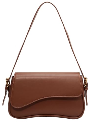 Image of Shoulder Bag for Women Retro Vegan Leather Tote Handbag Underarm Bag Trendy Purse Crossbody Bag With Zipper 2025