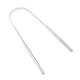  1pc Practico Limpiador Lingual Acero Inoxidable Raspador De Lengua Ayurvédica Antibacteriano Para Higiene Bucal Óptima (plata)