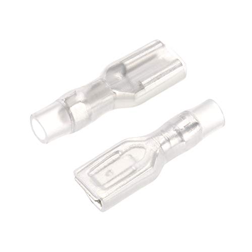 Uxcell 100Pcs 4.8Mm Quick Splice Wire Terminals Female Spade Crimp Connector With Insulated Sleeve #TOP4