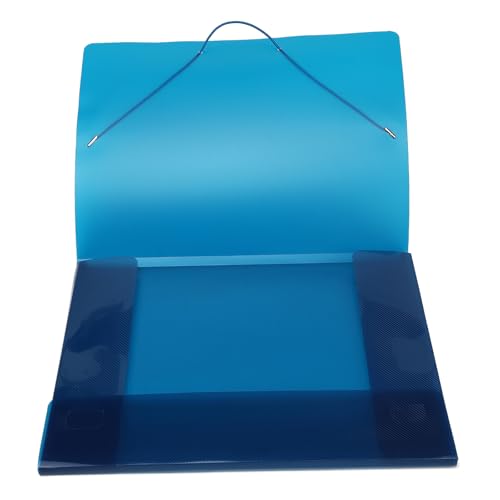 Image of Neomate 3 Pcs A4 Double Pocket Folder | Designer Legal File with Elastic Closure | Multicolor Plastic Document Holder for Storage | Blue, Black & White