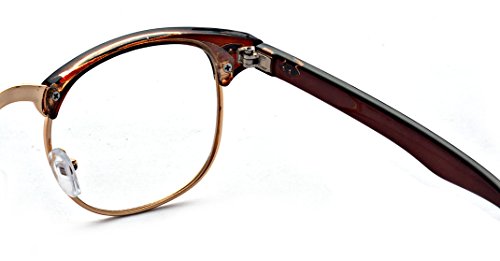 Outray Vintage Retro Classic Half Frame Horn Rimmed Clear Lens Glasses