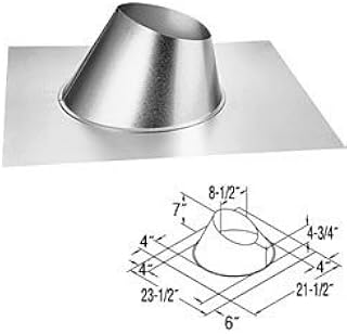 M&G DuraVent 58DVA-F6 Duravent 5" x 8" Galvanizedl Adjustable Roof Flashing 0/12-6/12