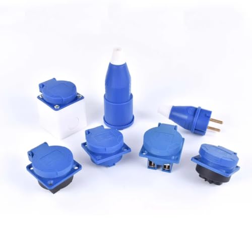 Plug industrial de la UE de 16A y 200V-250V con toma oculta IP44 8